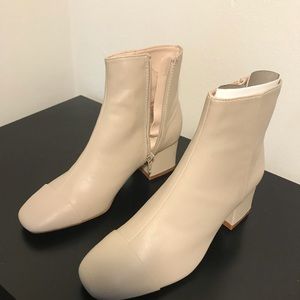 Zara Cream Color Booties Size 5